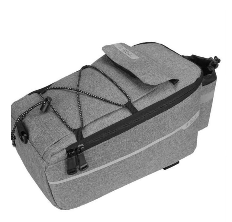 B-SOUL brand bicycle pannier bag, designed for storage on a bike rack or as a shoulder bag