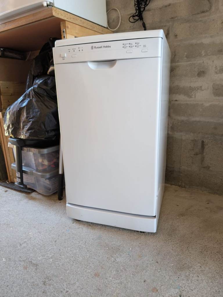 Kintore Collection only - Russell Hobbs Slim Dishwasher – White, Good Condition