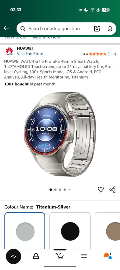 HUAWEI WATCH GT 6 Pro GPS 46mm Titanium 