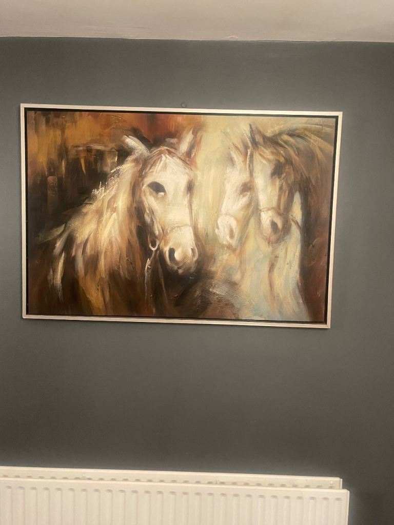 Horse framed canvas