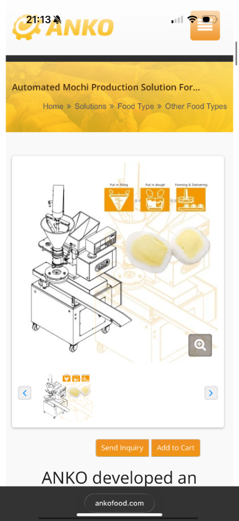 Anko automated mochi making machine