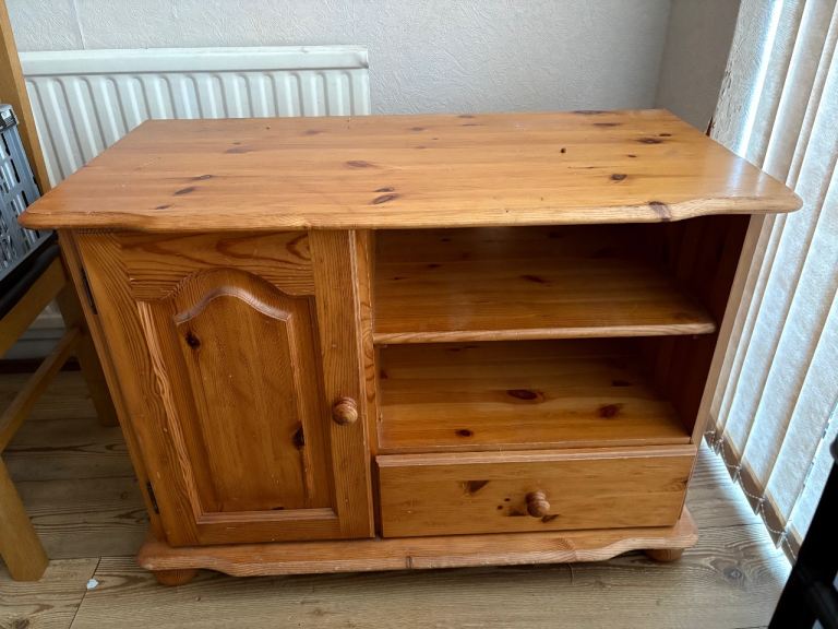 Pine cabinet was used for tv 