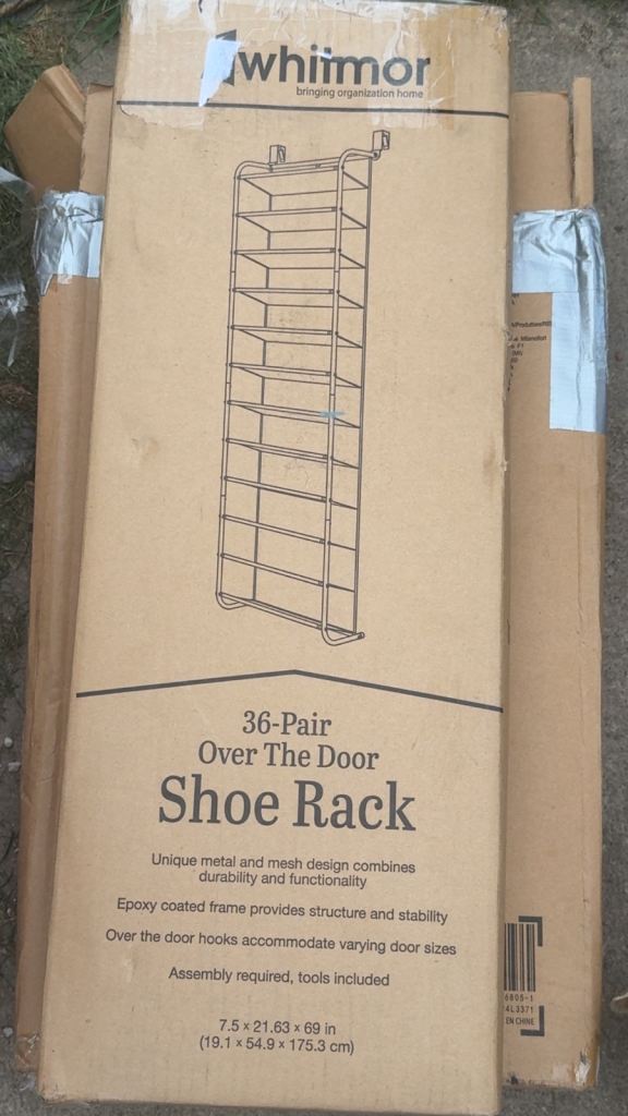 Whimor 36-Pair Over The Door Shoe Rack - New in Box