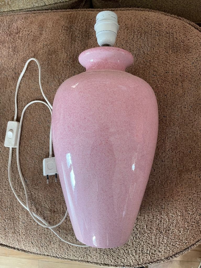 Large ceramic pink lamp base 