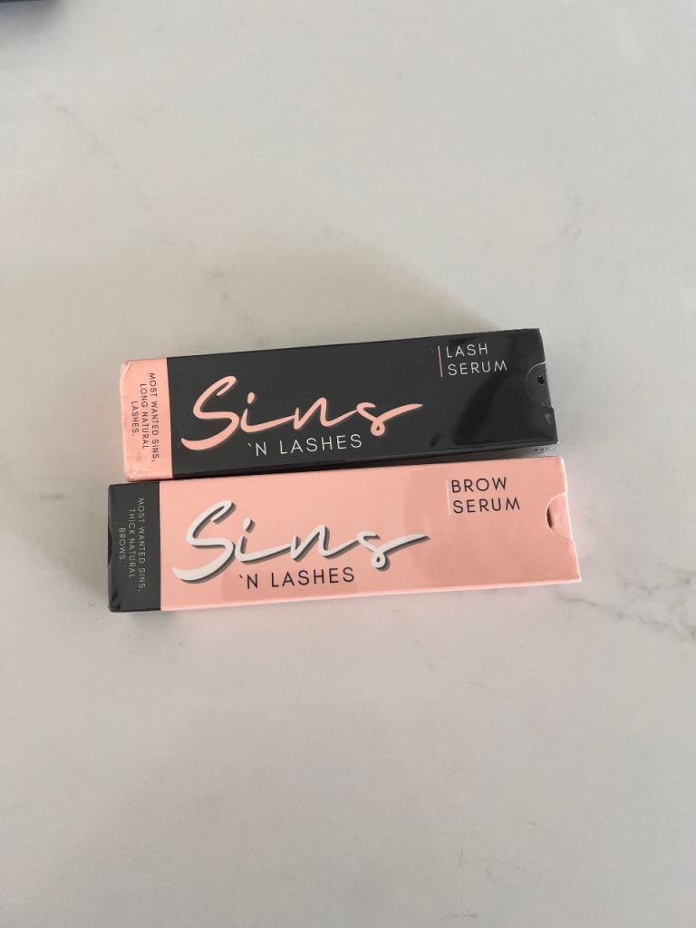 Sins and lashes brown and lash serum 