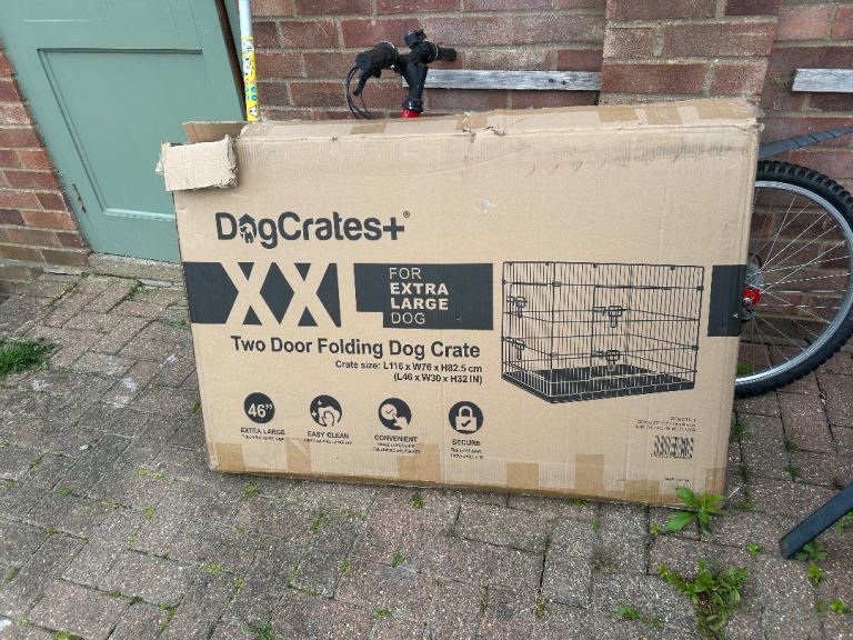 X-Large blackMetal dog crate new in box