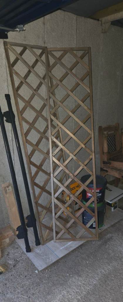 Wooden Garden Trellis Panels – Good Condition