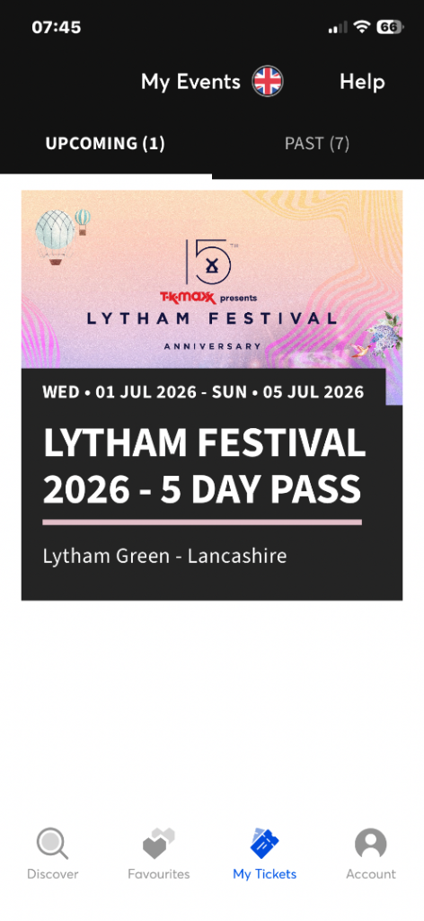 Lytham festival 5 day pass x 2 