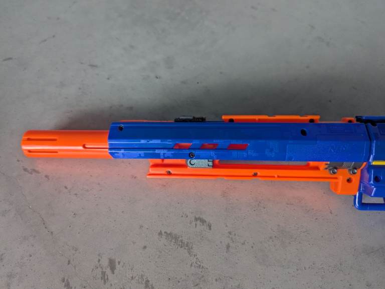 Nerf N-Strike Longstrike CS-6 Blaster Gun Riffle, Dart Magazine Clips & Bipod Stand