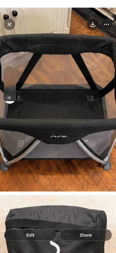 Nuna Sena Travel Cot with Mattress & Carry Bag – Good Condition