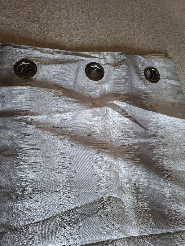 Next Silver Metallic Curtains