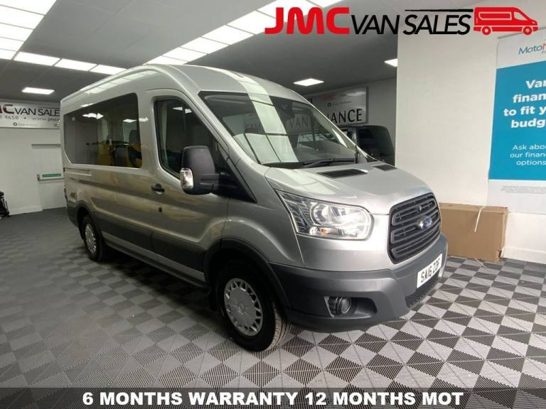 2016 16 FORD TRANSIT 2.2 350 BUS 8 SEAT MINIBUS SHUTTLE FSH EURO 6 124 BHP DIESE