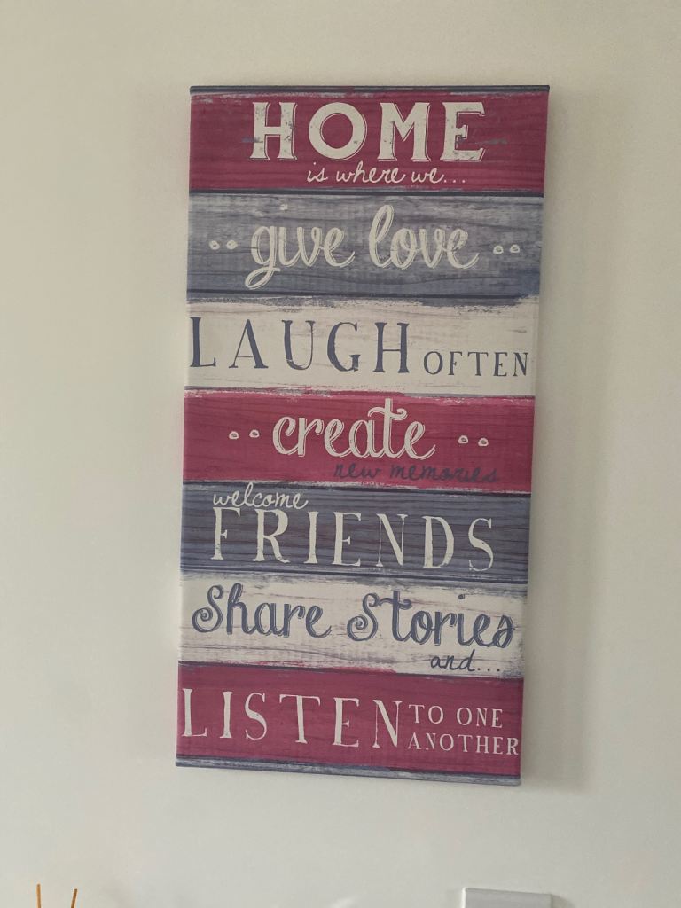 image for Word art canvas red/grey 