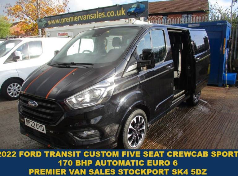 2022 22 FORD TRANSIT CUSTOM 2.0 310 ECOBLUE FIVE SEAT CREWCAB AUTOMATIC L1 H1 EU
