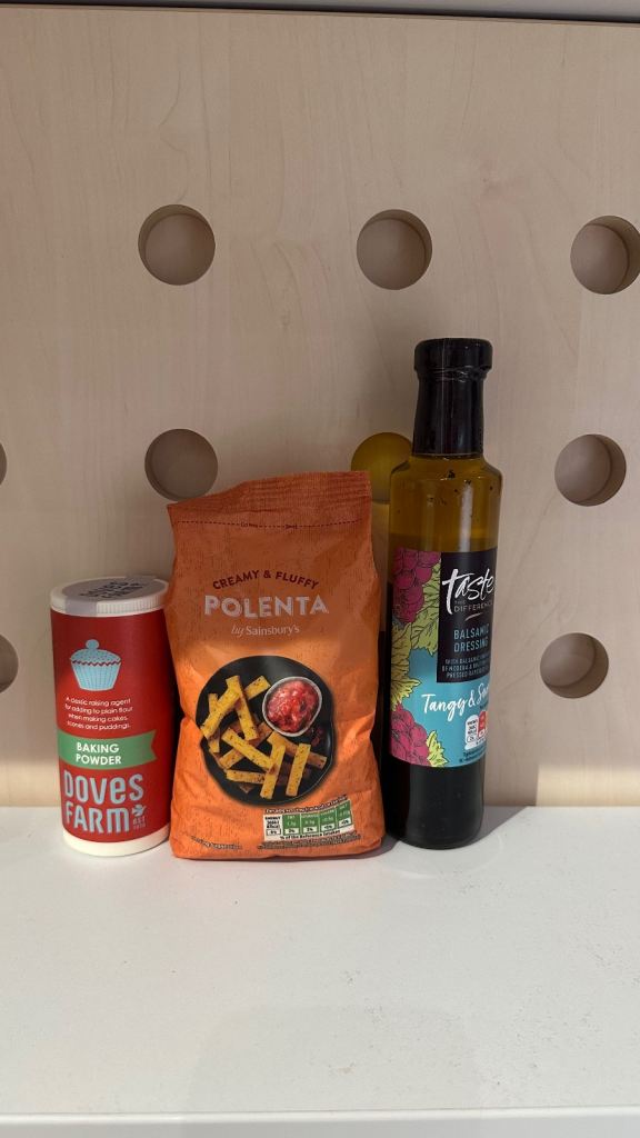 Baking Powder, Polenta, and Tangy & Sweet Dressing – Unopened, New
