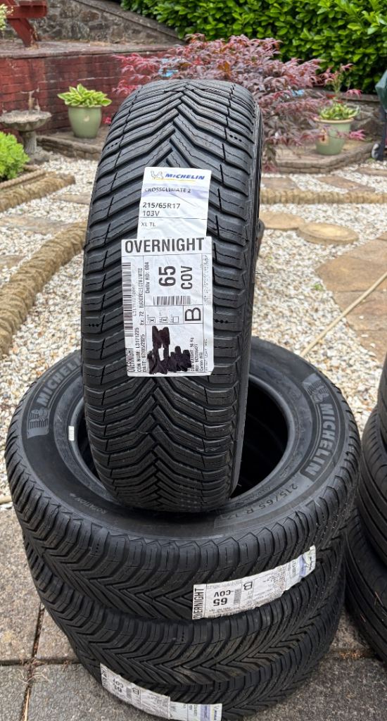 2 x Michelin Cross Climate 2 tyres 215/65 R17 - NEW (two pairs available)