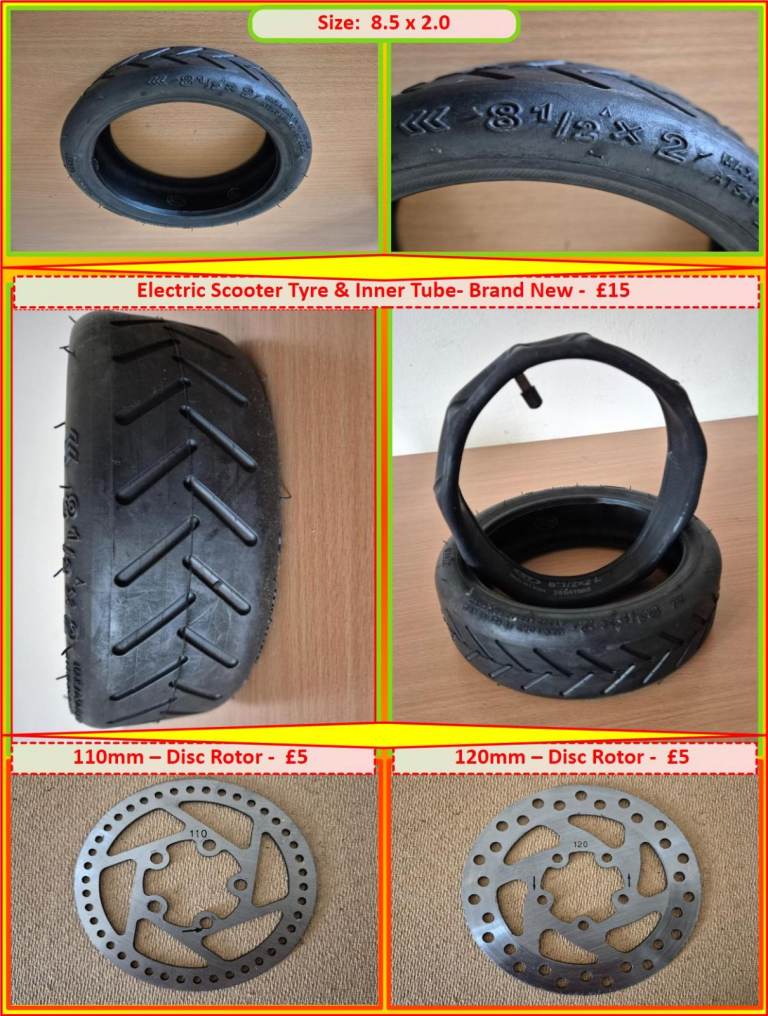 Electric Scooter tyre or Disc rotors