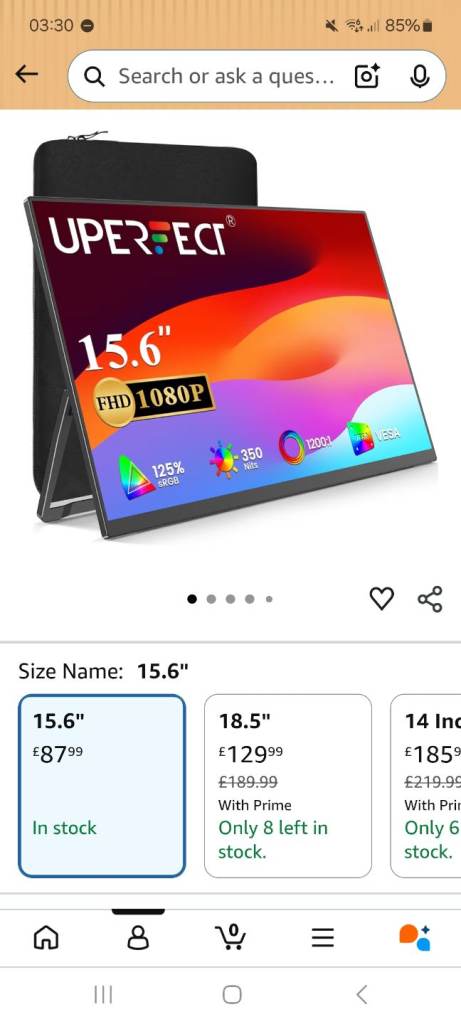 Portable monitor 15.6 inch hdr