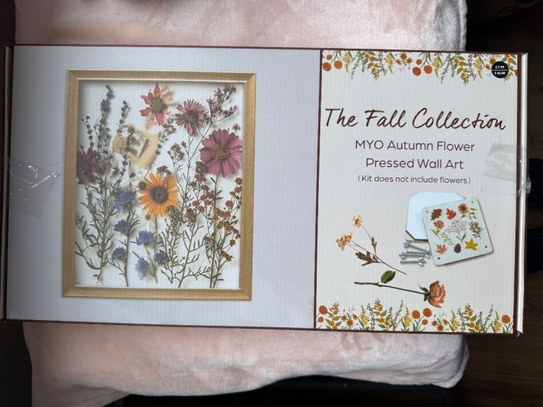 Pressed flowers wall art kit 