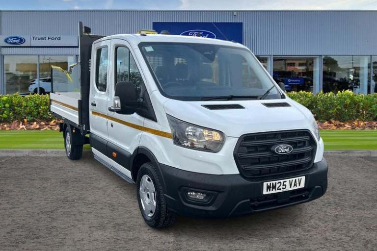 2025 Ford Transit 350 Trend L3 LWB Double Cab Dropside RWD 2.0 EcoBlue 165ps HDE DAP, AIR CON Dro...