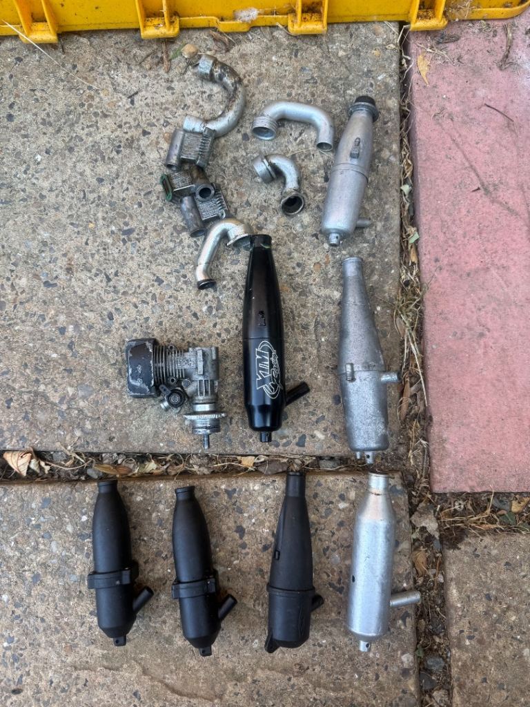 RC Car Engine and Exhaust Pipes Job Lot – Good Condition