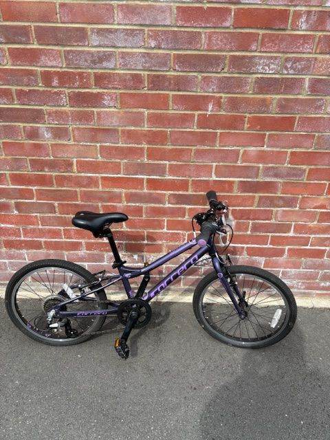 Girls purple Carrera Saruna 20 bike