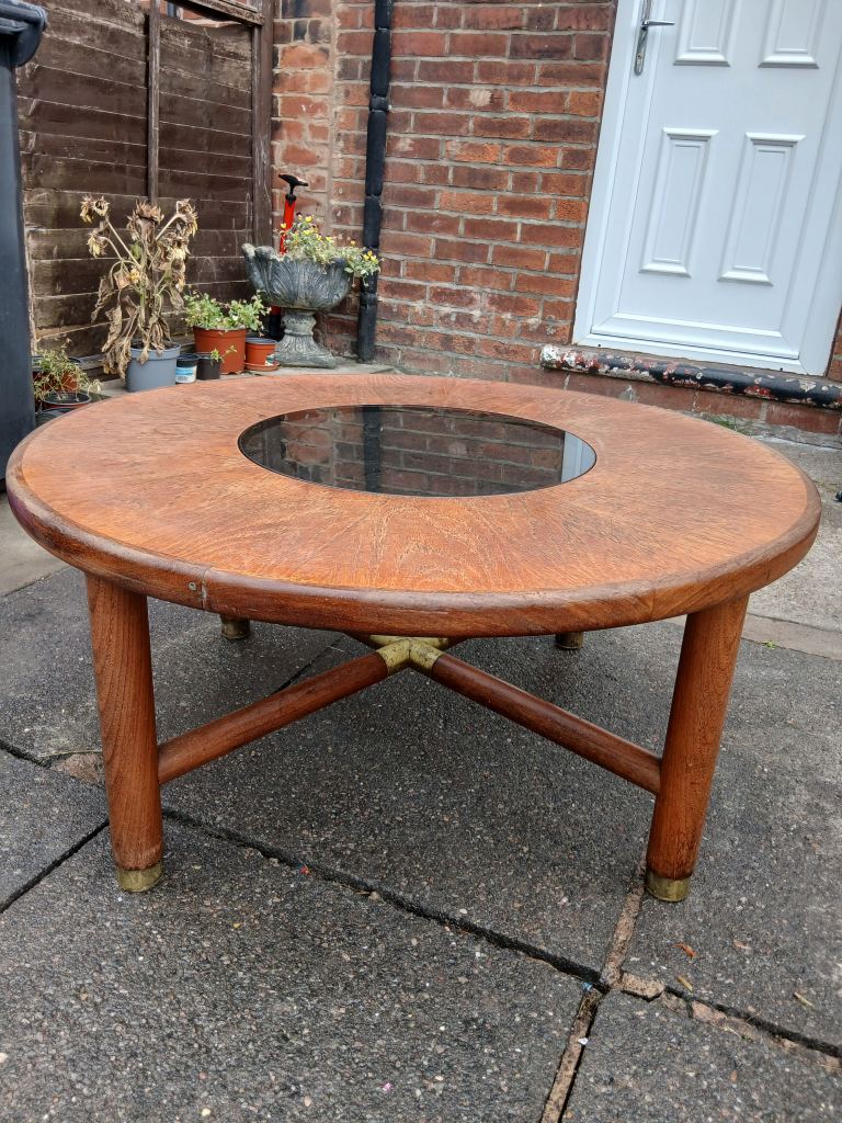 Rare Vintage 1970s G Plan Sunburst Coffee Table 