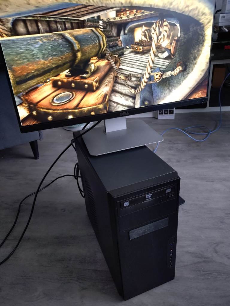 image for Free delivery. Gaming PC with monitor, keyboard and mouse, full setup, original Windows 11