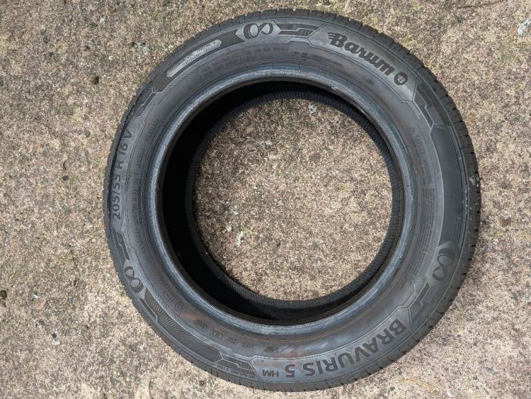 Barum Bravuris 5 205/55/16 91V tyre 6/6.5 mm tread 