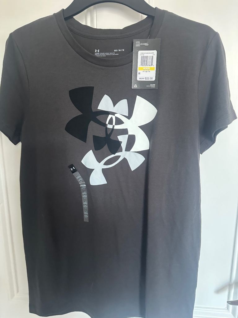 Under Armour Men's Black T-Shirt with Logo - Brand New with Tags
