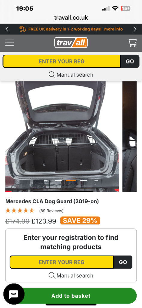 Dog Guard for Mercedes 2019 shooting brake onwards 