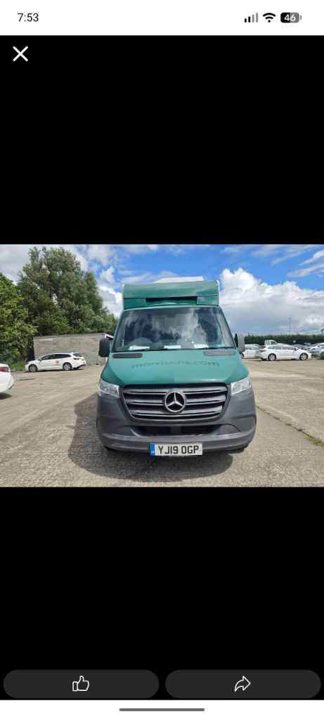 MERCEDES SPRINTER AUTO 19 PLATE