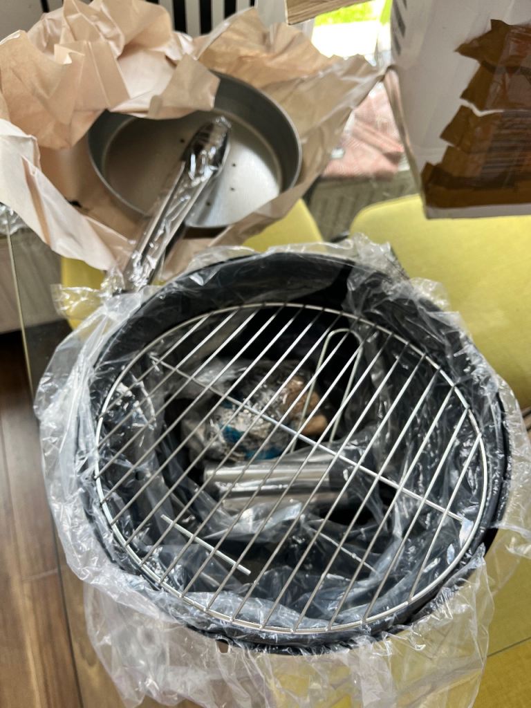 New Mini Portable Charcoal BBQ Grill with Tongs