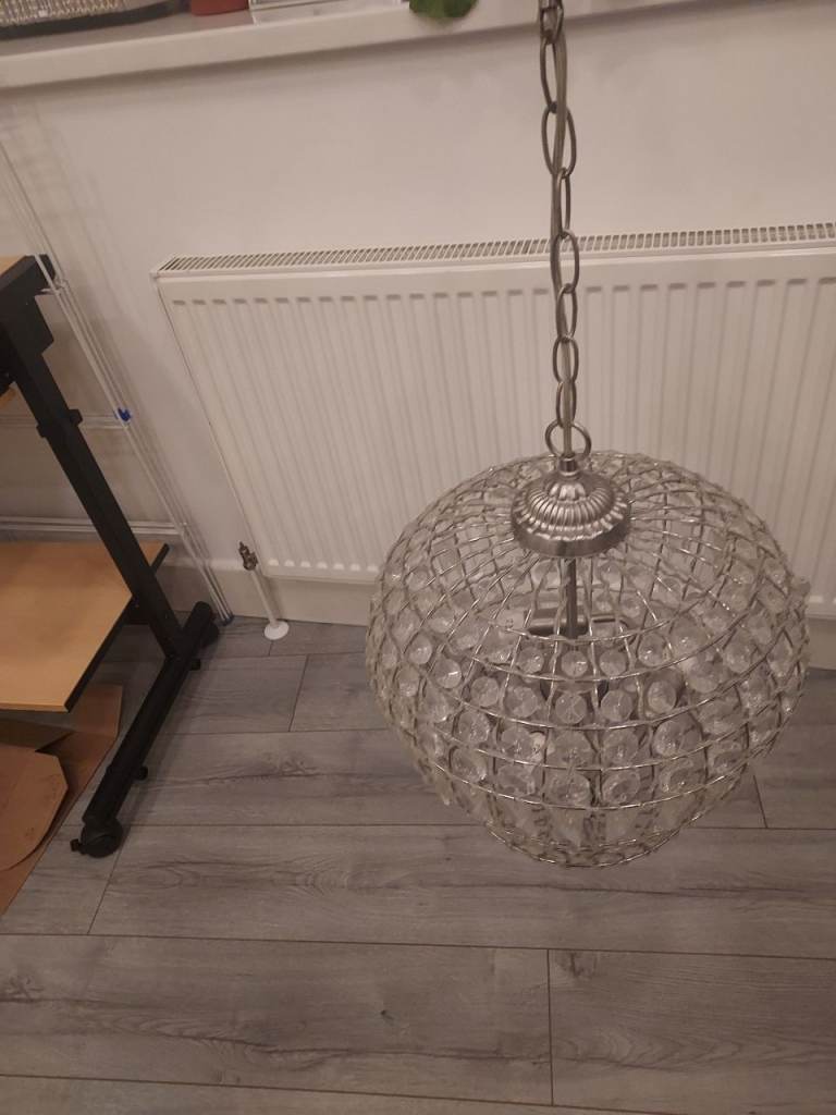 Pair of John Lewis Crystal Ceiling Lights – Dante Grand