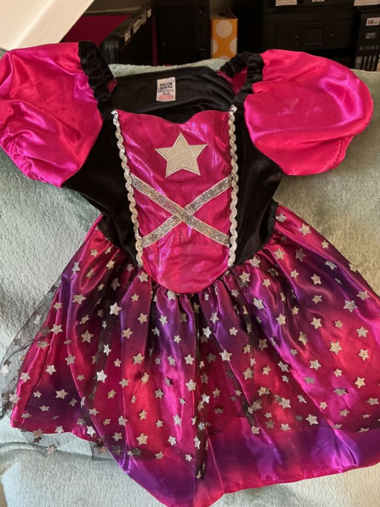 Hallow Scream Kids Fancy Dress Costume - Pink/Black, Age 2-3