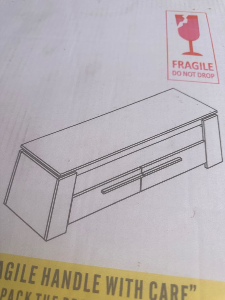 Portland Wooden TV Stand – Rusty Oak, New in Box