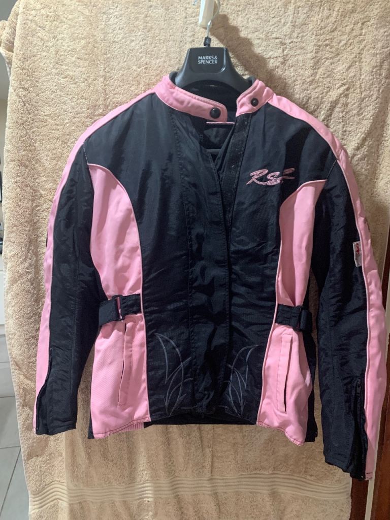 RST ladies M/C jacket pink and black size 16