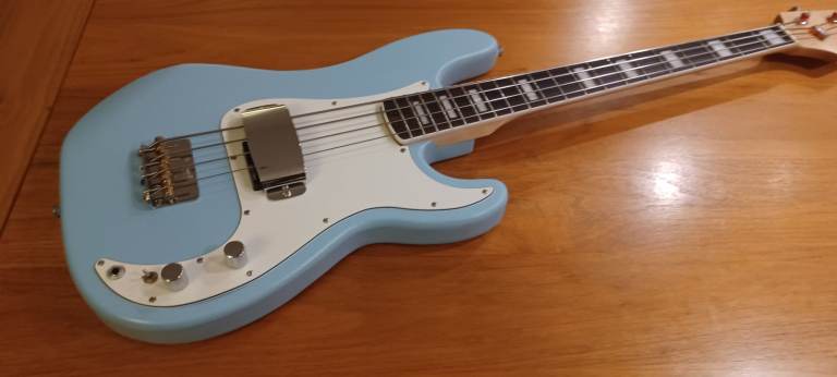 image for Custom Short-Scale P-Bass in Satin Powder Blue