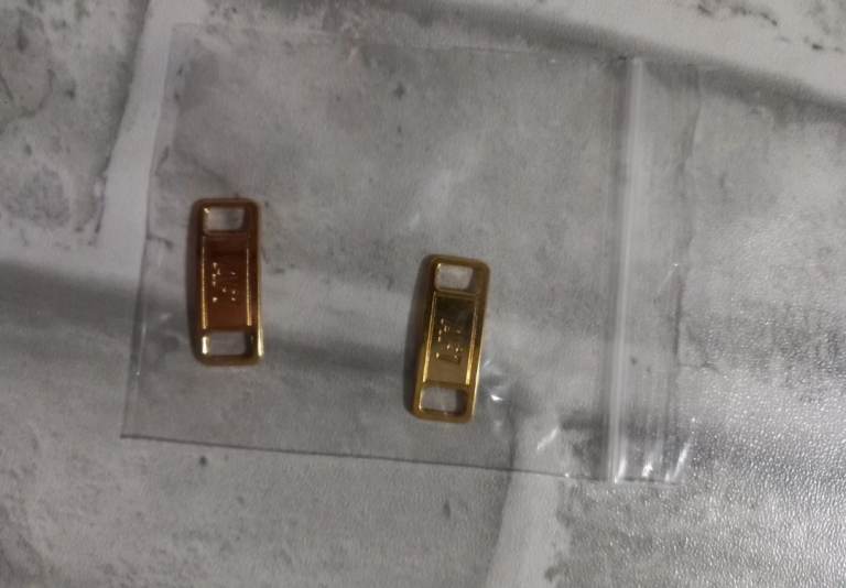Gold Air Force One lace tags 