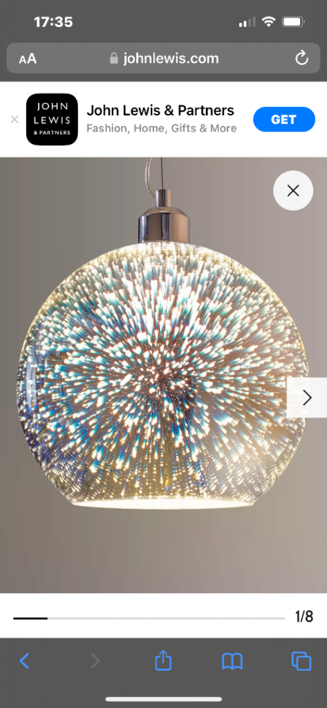 John Lewis rise and fall light 