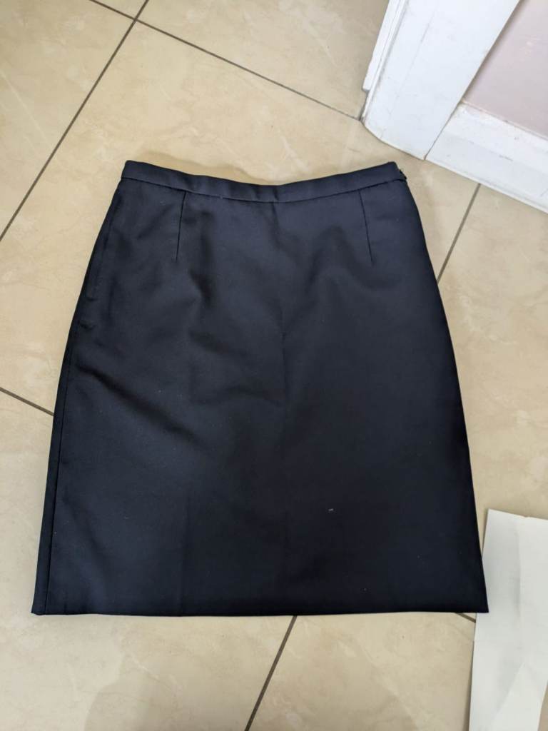 Navy School Skirt A-line 29" waist 20" length