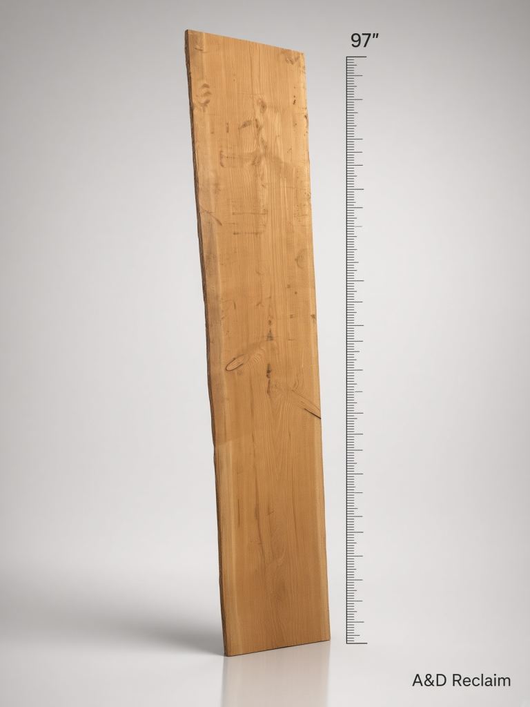 Reclaimed Hardwood Slab/Plank of Timber - 97" Long