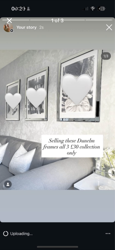 Dunelm Luxe Silver Mirrored Photo Frames (Set of 3)