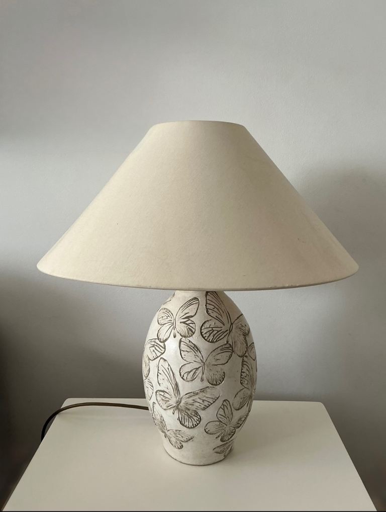 John Lewis papilion butterfly pottery lamp