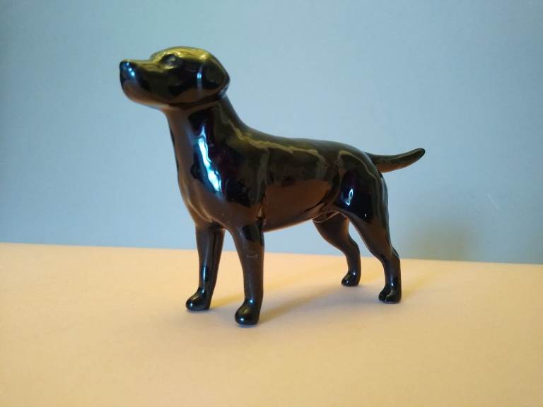Vintage Beswick black Labrador dog figurine