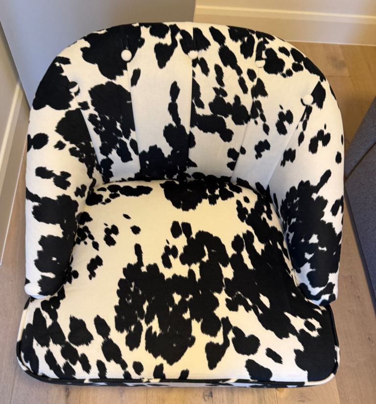 Accent armchair - printed - used very few times - no damage- no stain 