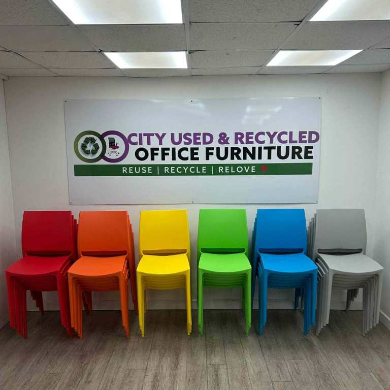 Conference Chair, Stackable, Red / Orange / Yellow / Green / Blue / Grey