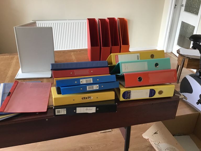 Ring binders, files and storage boxes