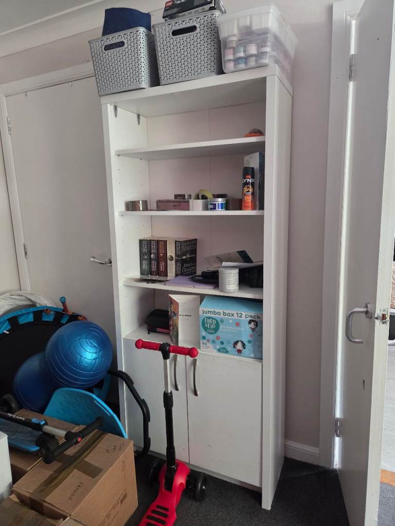 White Bookcase - Dimensions Below