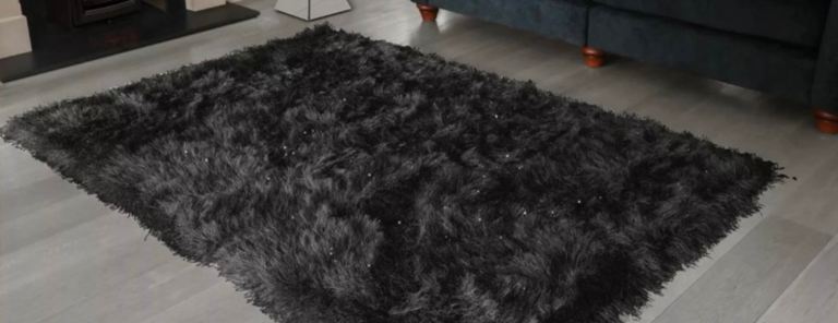 Brand new luxury sana thick shaggy small rugs size 150×80cm Colour charcoal 